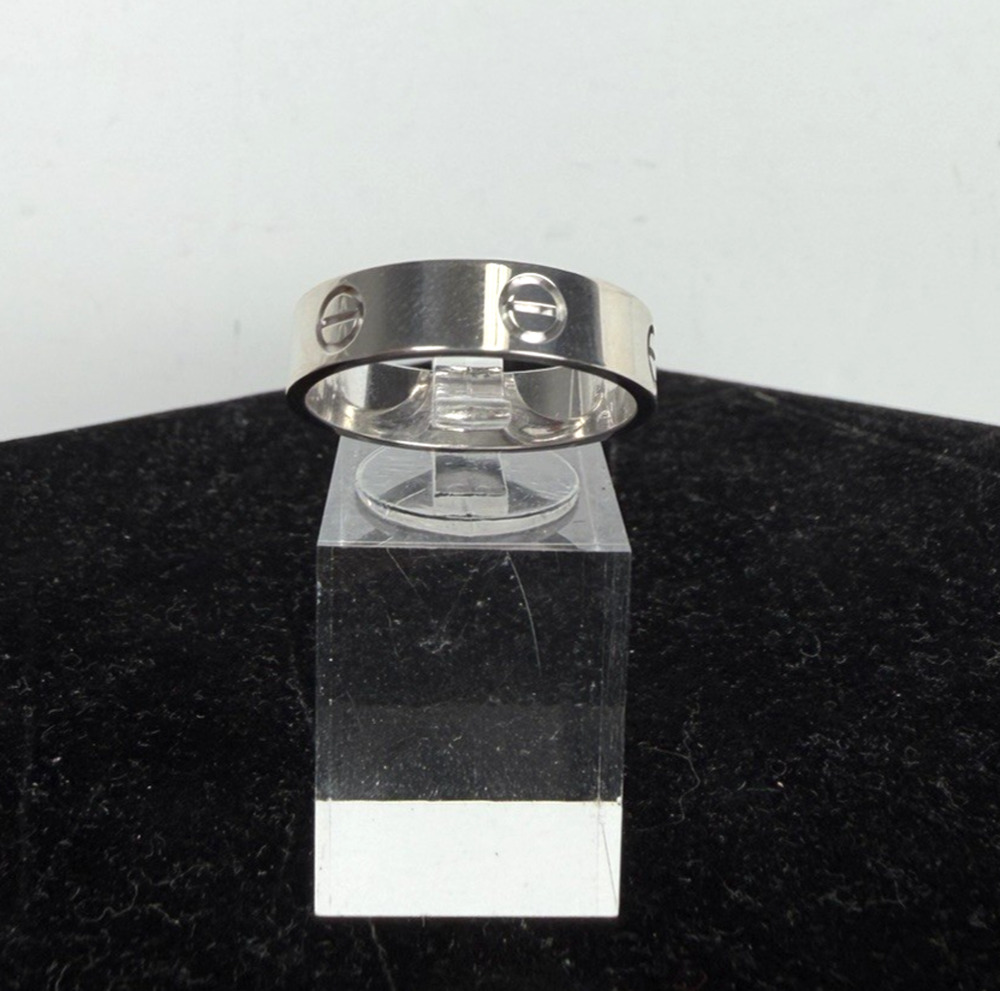 Cartier LOVE Classic Ring in 18K White Gold Size 10.5 (63)